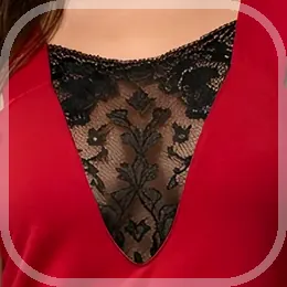 Мереживна вставка нічної сорочки Aurora Lace